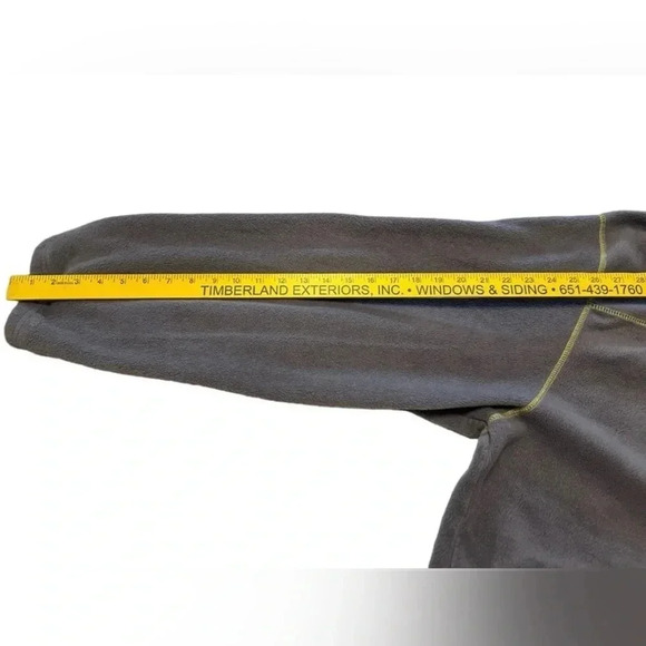 Cabela's Fleece Men's Full Zip Pockets Gray with Yellow Stitching Size 3ХLT - Picture 9 of 12
